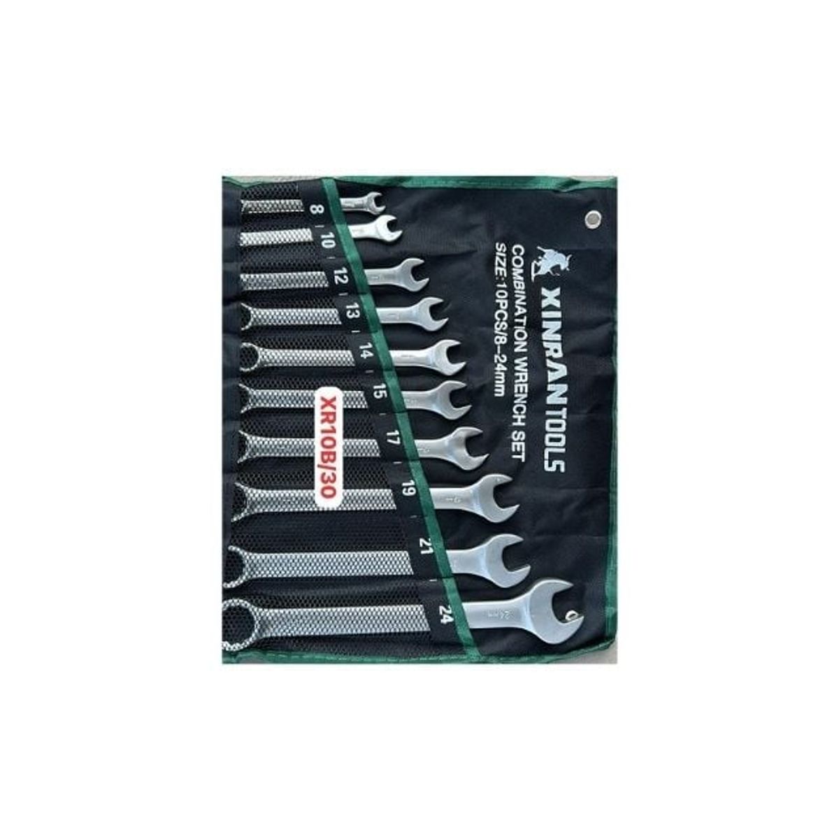 GENERICO - Juego De 10 Llaves Combinadas Métricas Estándar Desde la 8 a la 24MM De Doble Uso