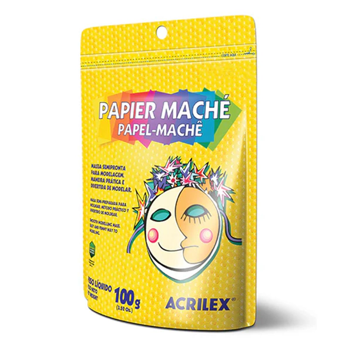 GENERICO - Papel Maché - Masa Semilista Para Modelar - 100gr - Acrilex