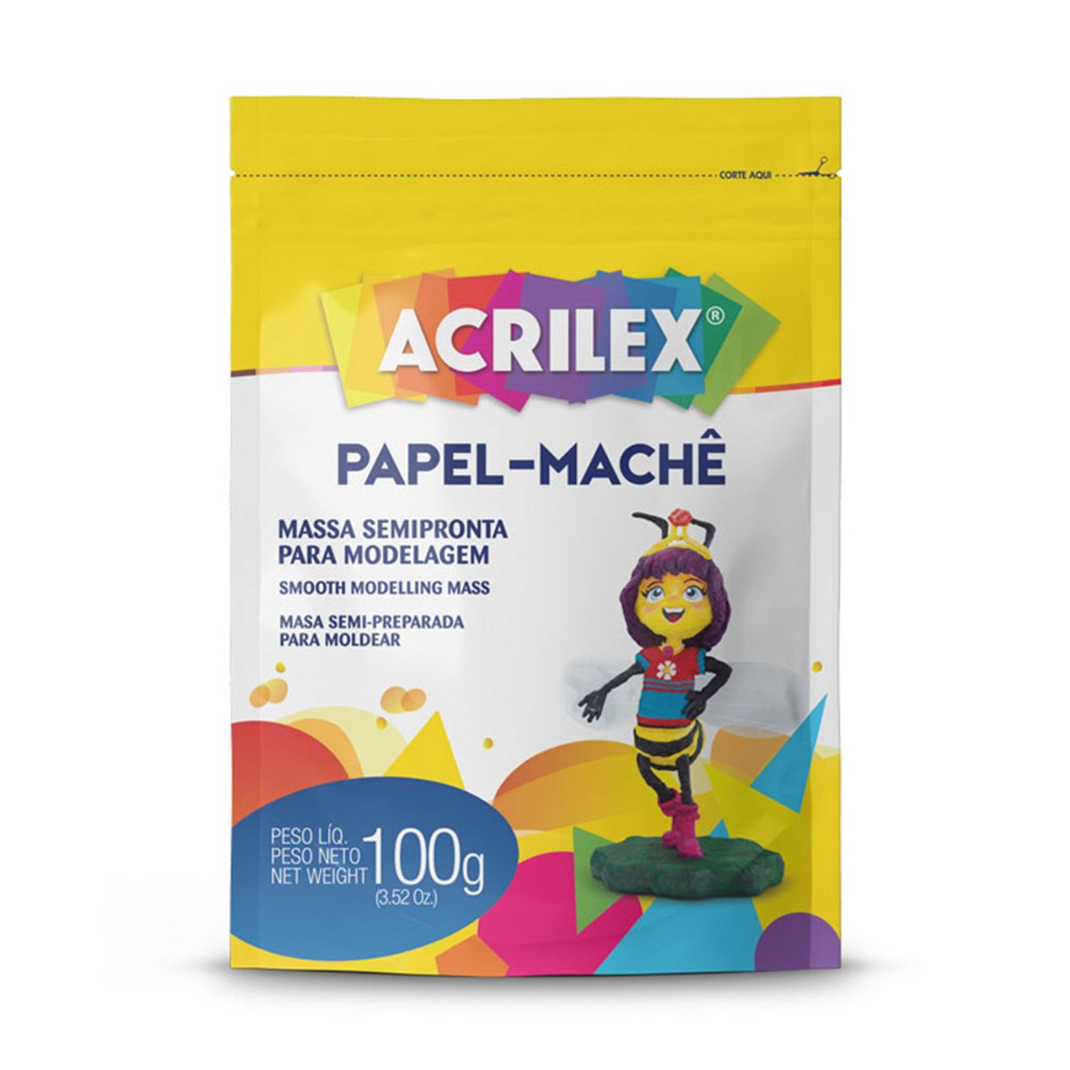 GENERICO - Papel Maché - Masa Semilista Para Modelar - 100gr - Acrilex