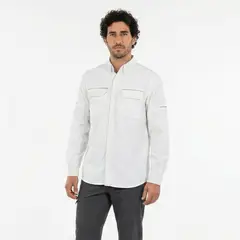 T-WORLD - Camisa Outdoor Trekking Hombre Ripstop Protección Uv+50