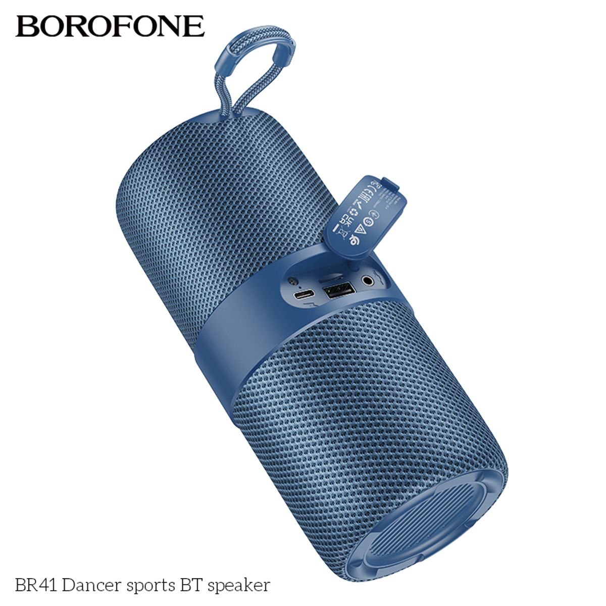 GENERICO - Parlante  Bluetooth Borofone BR41  Colorful Led azul