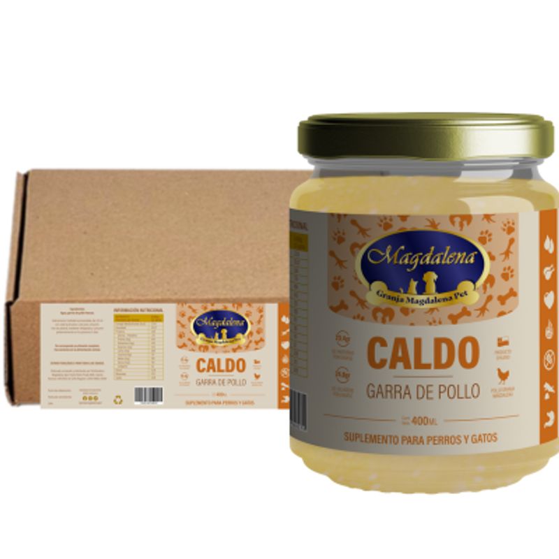 GRANJA MAGDALENA - 6 Pack Caldo de Garra 400 Ml - Granja Magdalena Pet