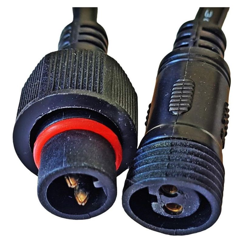 GEN - Cable Conector 2 Pine Cinta Led Circuitos Conexion Electrica - Negro