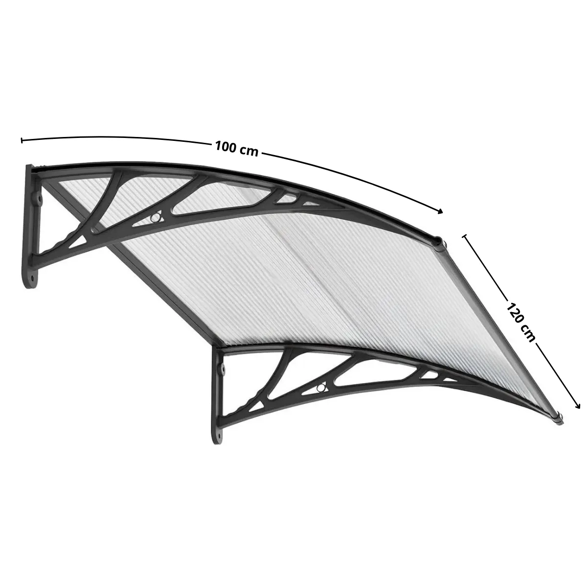 GENERICO - Alero listo 1.0x1.20mt curvo transparente Bighouse
