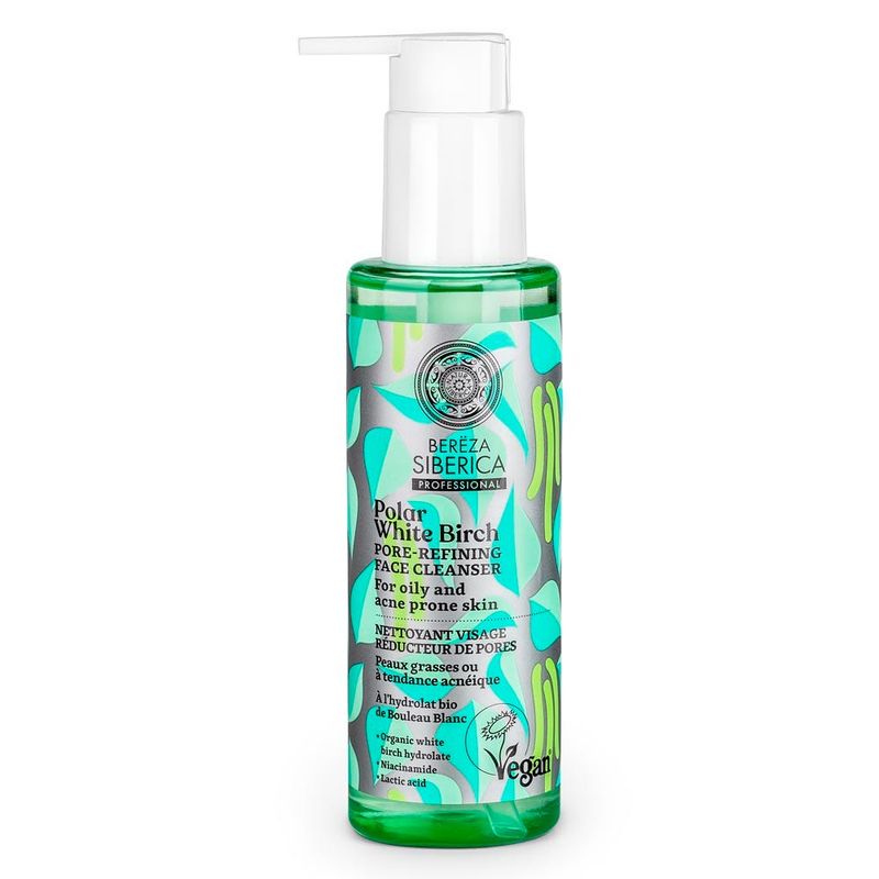 NATURA SIBERICA - Limpiador Facial Refinador de Poros White Polar Birch 145 ml