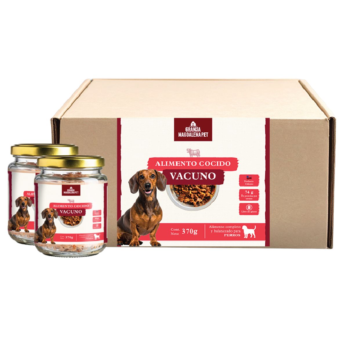 GRANJA MAGDALENA - Alimento Completo Cocido Vacuno - Pescado para perros 400 gr