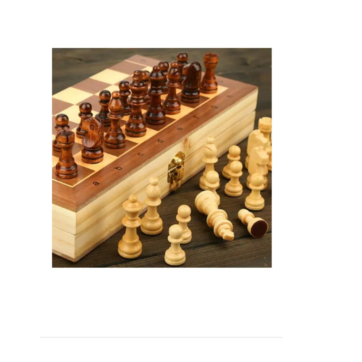 GENERICO - Tablero De Ajedrez De Madera Magnetismo Plegable