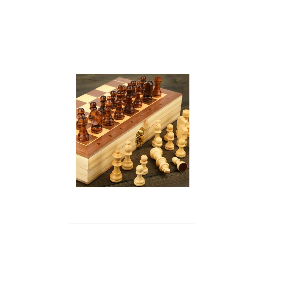 GENERICO - Tablero De Ajedrez De Madera Magnetismo Plegable