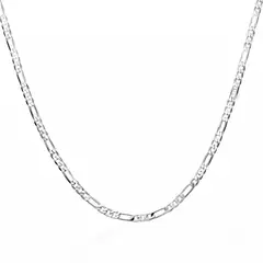 JOYAS MYTOKE - Cadena Figaro 70cm Larga Plata Fina 925 Hombre Juvenil