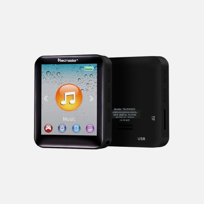 TECMASTER - REPRODUCTOR MP3 INALÁMBRICO TOUCH SCREEN 16 GB BLUETOOTH 5.0
