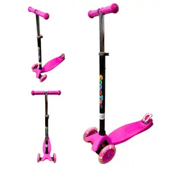 GENERICO - Monopatín Scooter Para Niños 4 Ruedas Luz Led