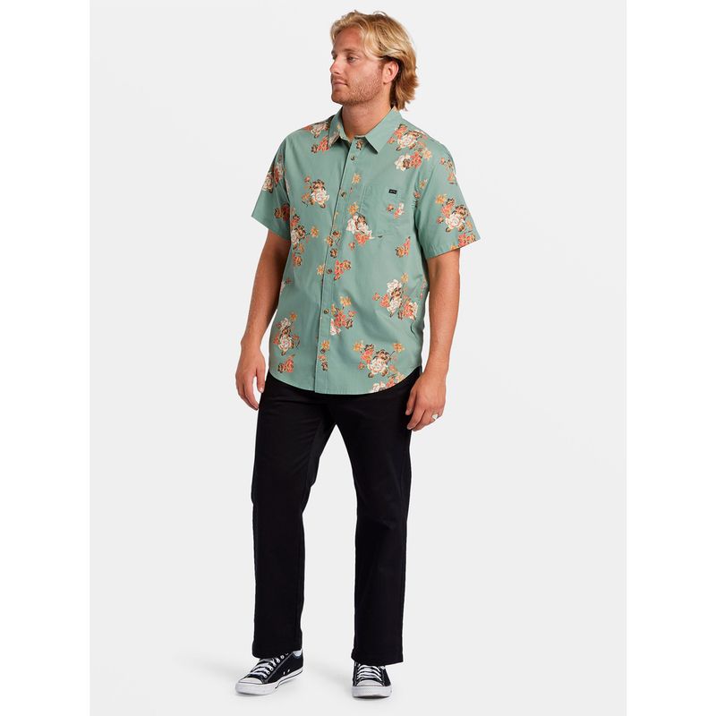BILLABONG - Camisa Manga Corta Hombre Sundays Verde BILLABONG