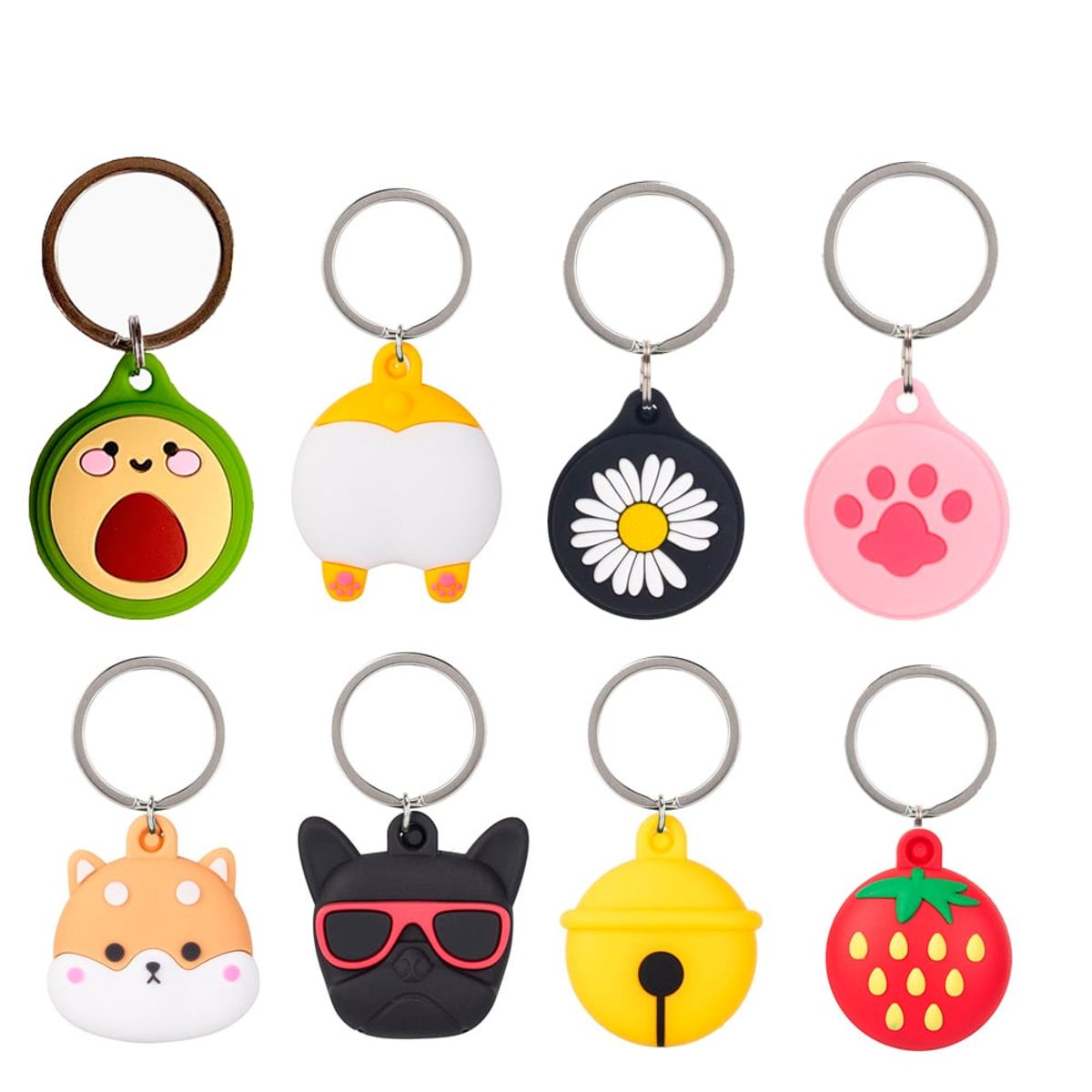 GENERICO - Llavero Para Airtag Silicona Tpu Con Diseños Pata de Perro