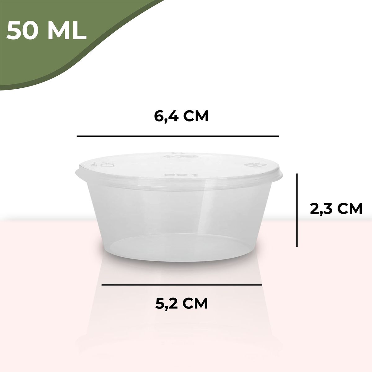 GENERICO - Pocillo Degustador Salsero Antiderrame Salsas 50ml 100u