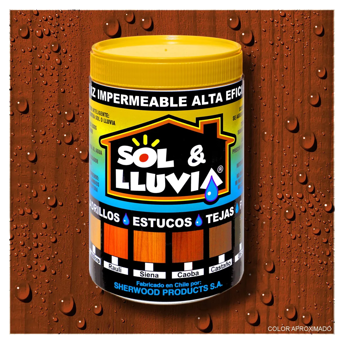 SOL Y LLUVIA - BARNIZ PARA MADERA EXTERIOR IMPERMEABLE SOL Y LLUVIA® RAULÍ 1-4 GALON