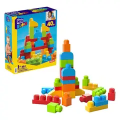 MEGA BLOKS - JUGUETE CONSTRUCCIÓN BOLSA 40 PIEZAS