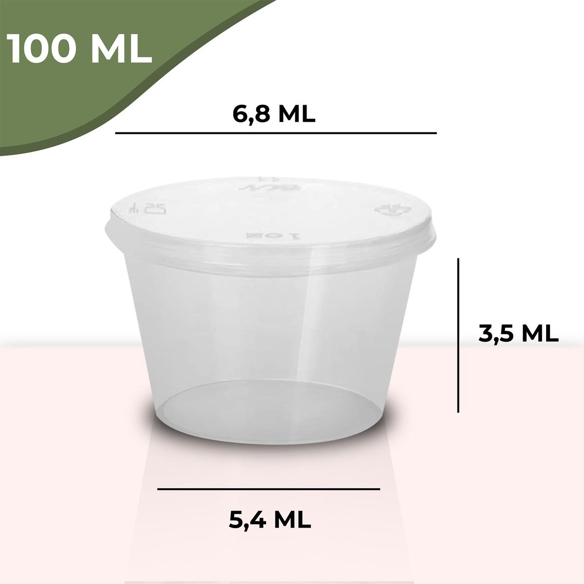 GENERICO - Pocillo Degustador Salsero Antiderrame Salsas 100ml 1000u