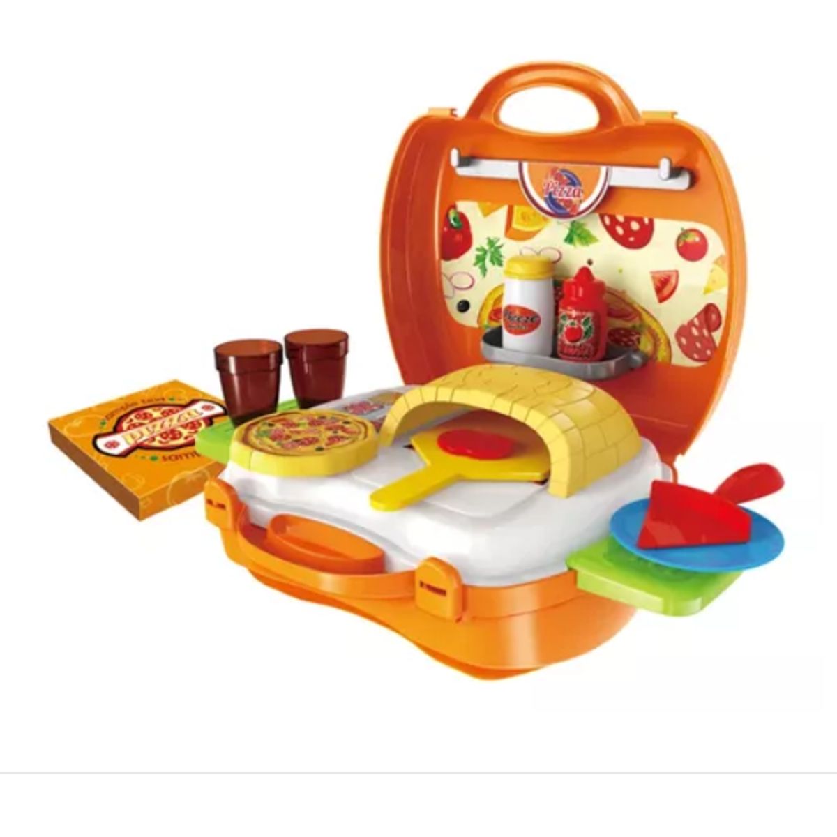 GENERICO - Maletin Cocina De Juguete Horno Para Pizza 26 Pzas