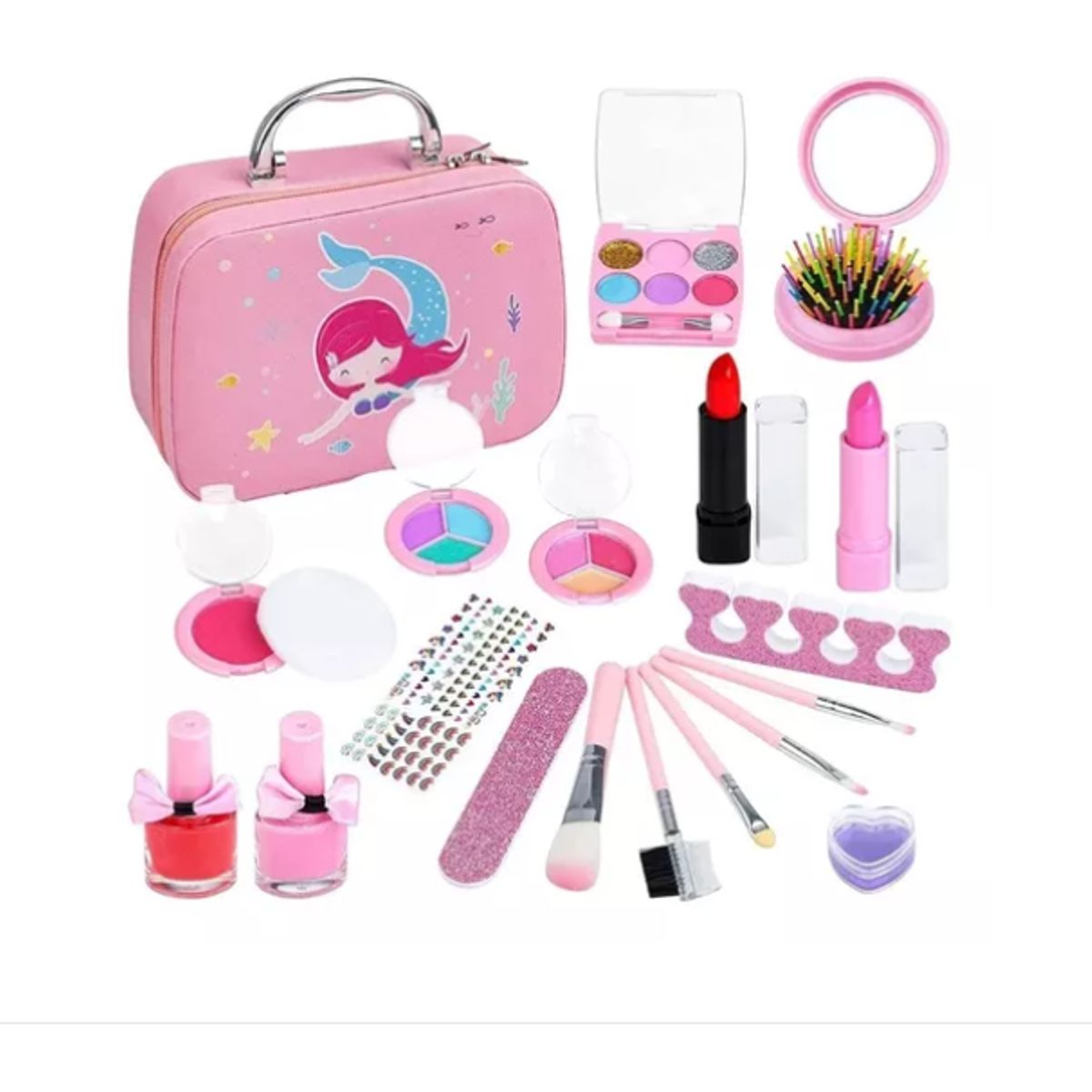 GENERICO - Kit De Maquillaje Para Niñas Juguete Cosméticos No Tóxicos