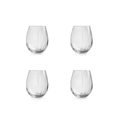 ROYAL LEERDAM - SET 4 VASOS PLISSE 440 ML