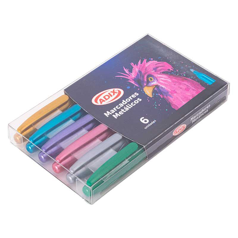 ADIX - Marcador 6 Colores Metalico  Adix