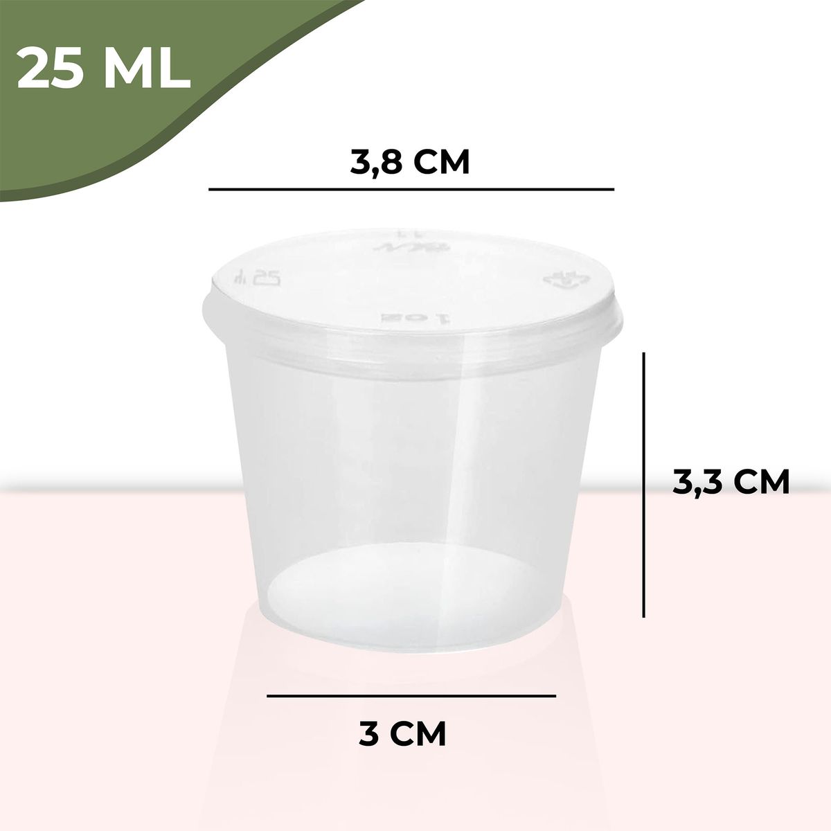 GENERICO - Pocillo Degustador Salsero Antiderrame Salsas 25ml 2000u