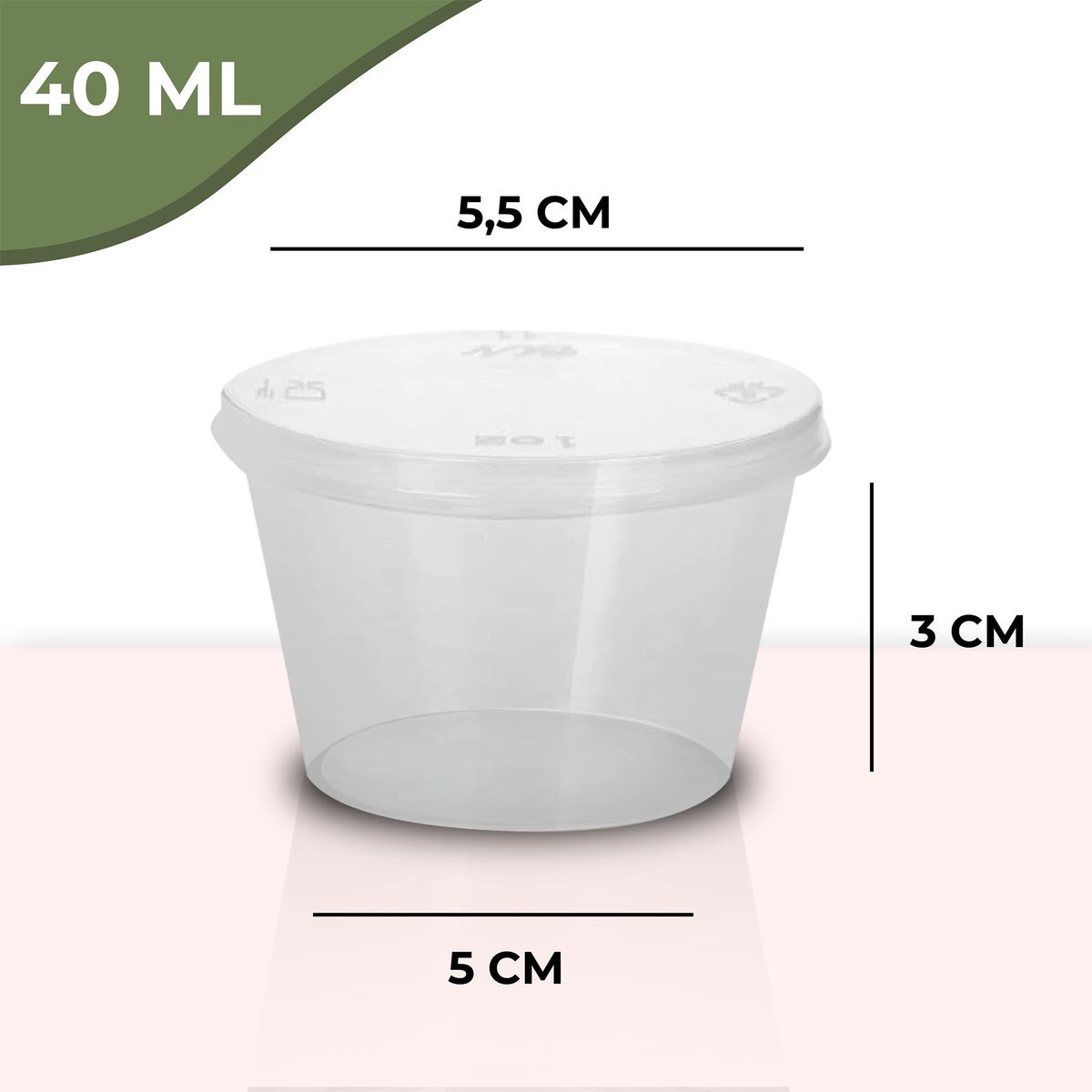 GENERICO - Pocillo Degustador Salsero Antiderrame Salsas 40ml 100u