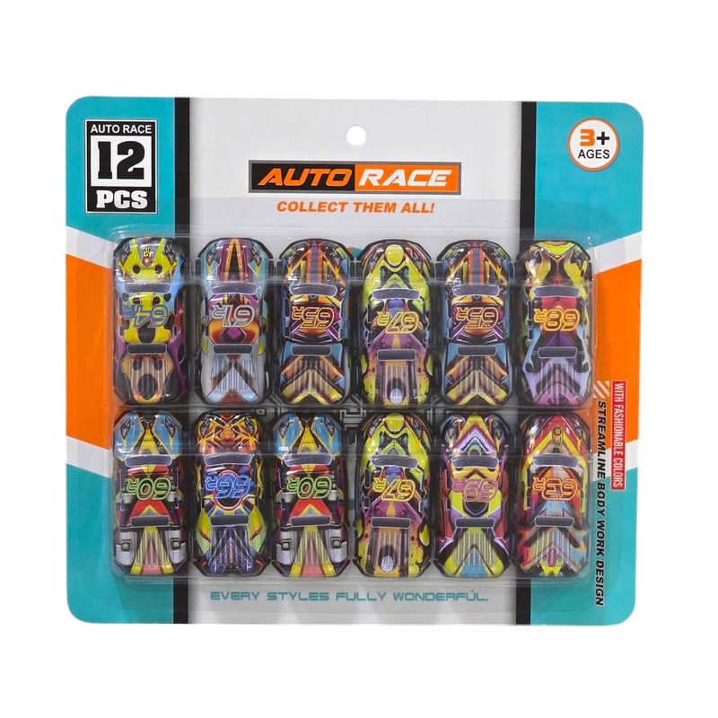 OEM - Set 12 autitos Multicolor Auto Race