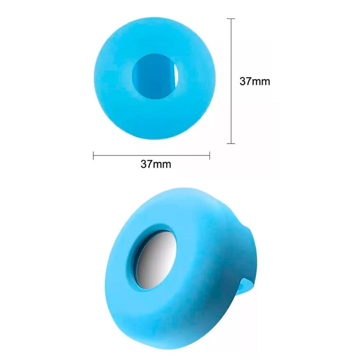 GENERICO - Funda Para Airtag De Collar Silicona Mascota Gato-Perro Celeste