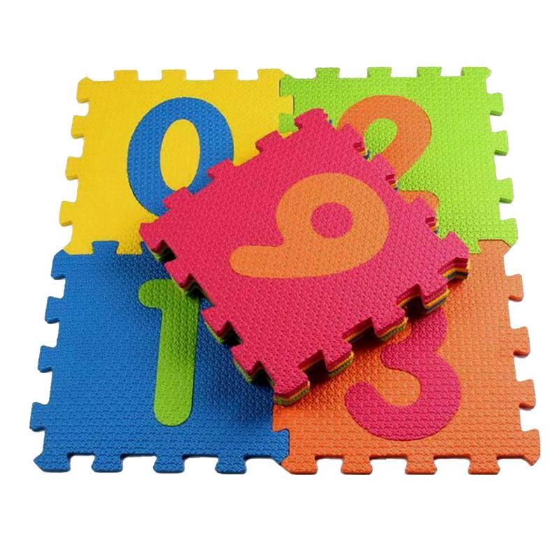 OEM - Alfombra Puzzle De Goma Eva Números 10 Piezas Multicolor