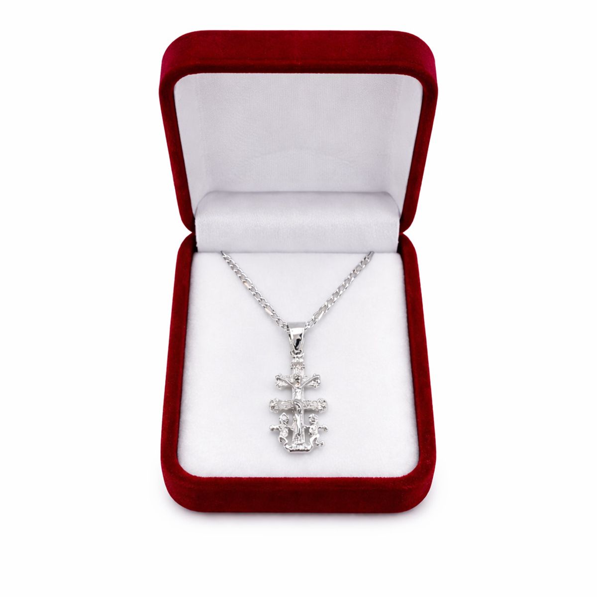 JOYAS MYTOKE - Cruz De Caravaca De Plata Fina Con Cadena Hipoalergenica 925