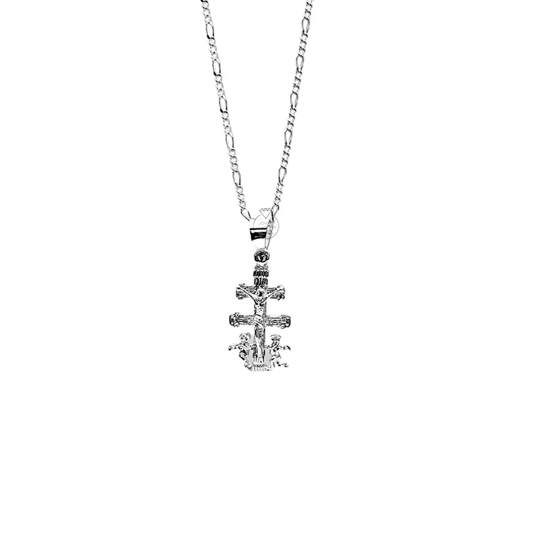 JOYAS MYTOKE - Cruz De Caravaca De Plata Fina Con Cadena Hipoalergenica 925