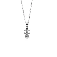 JOYAS MYTOKE - Cruz De Caravaca De Plata Fina Con Cadena Hipoalergenica 925