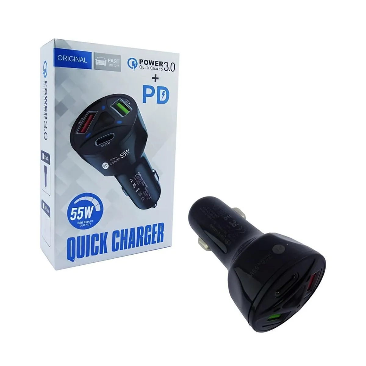 EON - Cargador USB Para Auto 2 Puertos Usb 3.1 Y Usb Tipo Pd