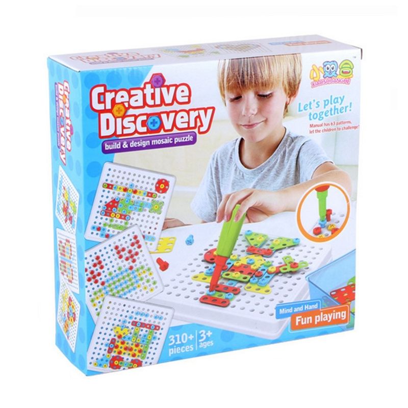 OEM - Set Rompecabeza Creativo Tornillos Mosaico 310 pcs