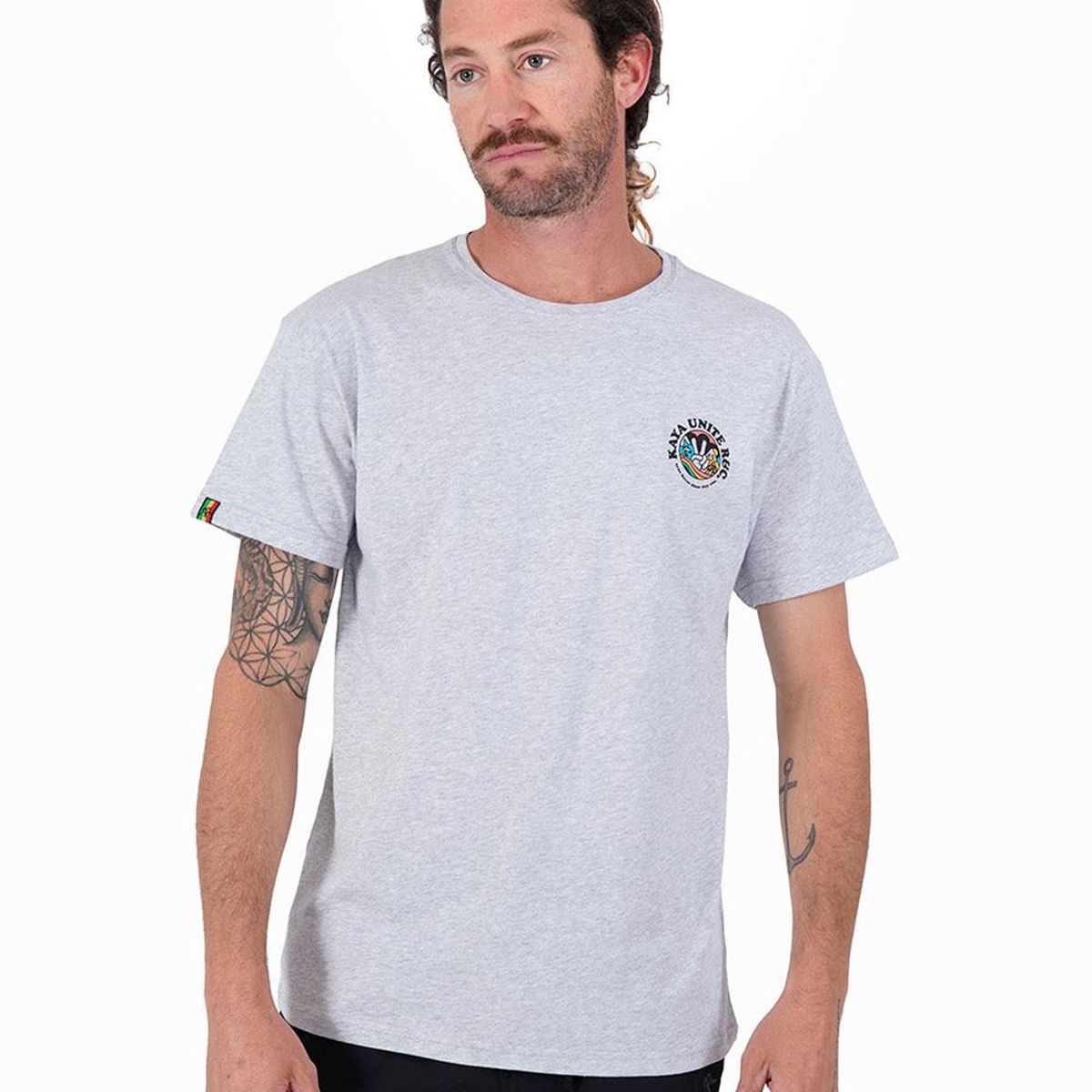 KAYA UNITE - Polera Hombre Planet Gris Mlg