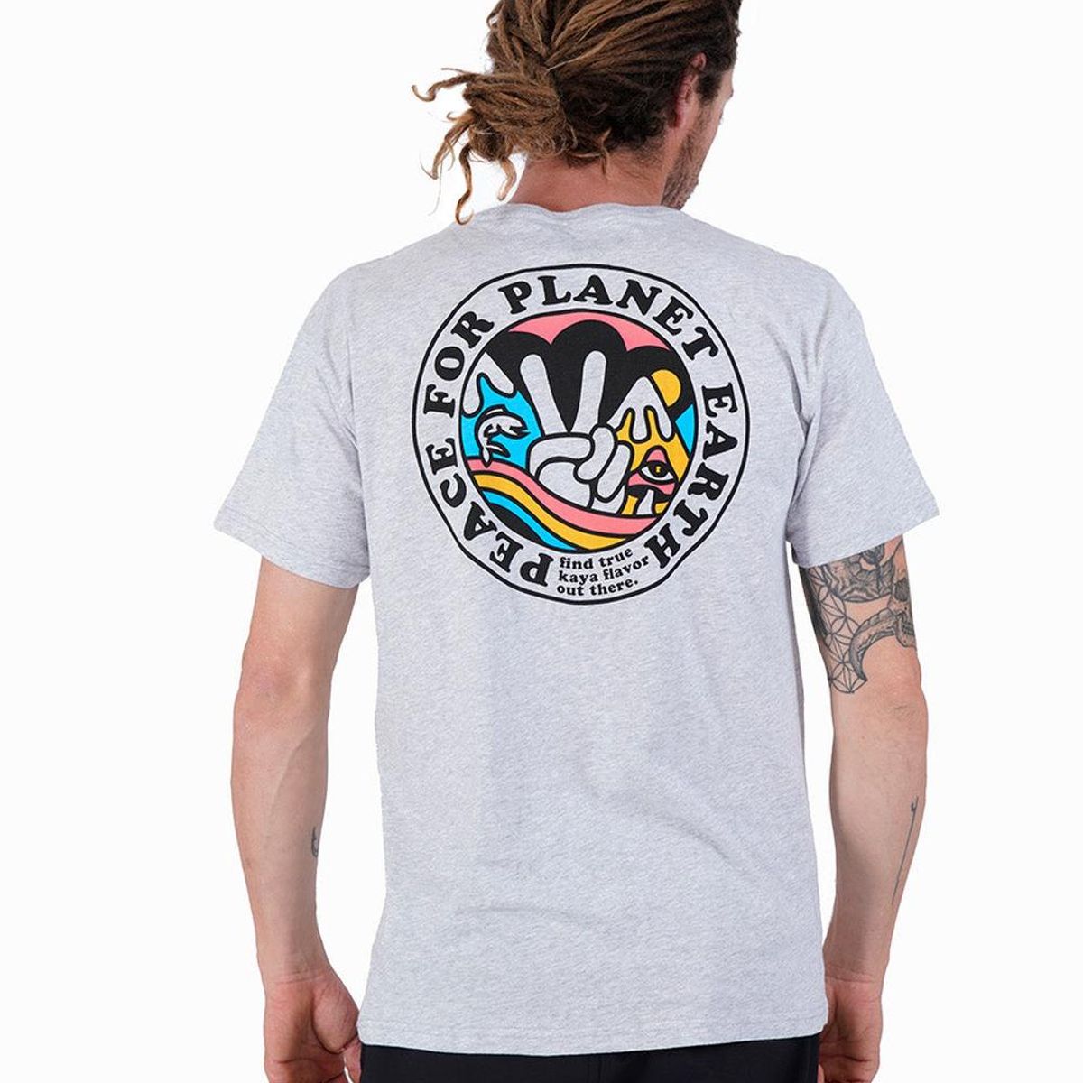 KAYA UNITE - Polera Hombre Planet Gris Mlg