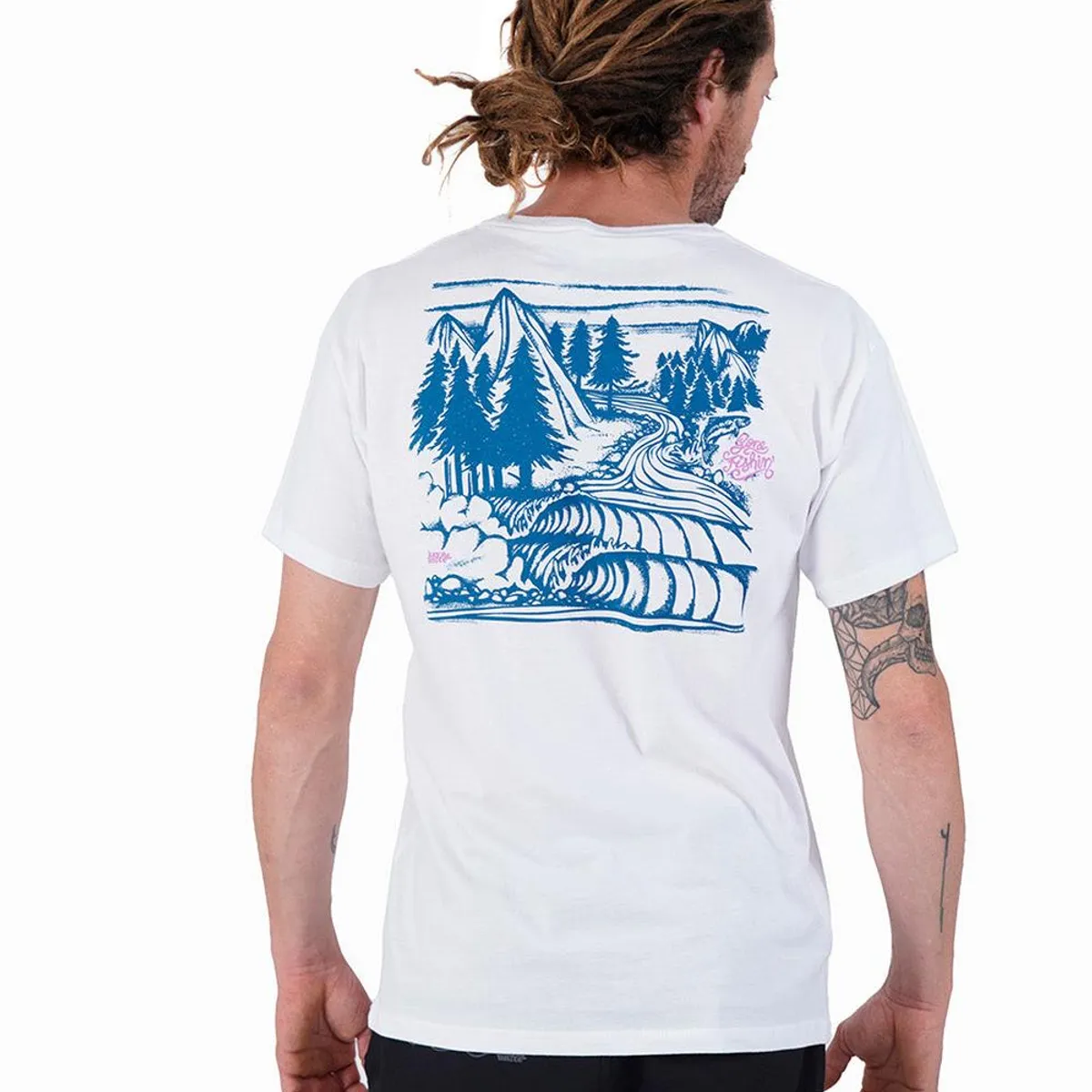 KAYA UNITE - Polera Hombre Fishin Blanca