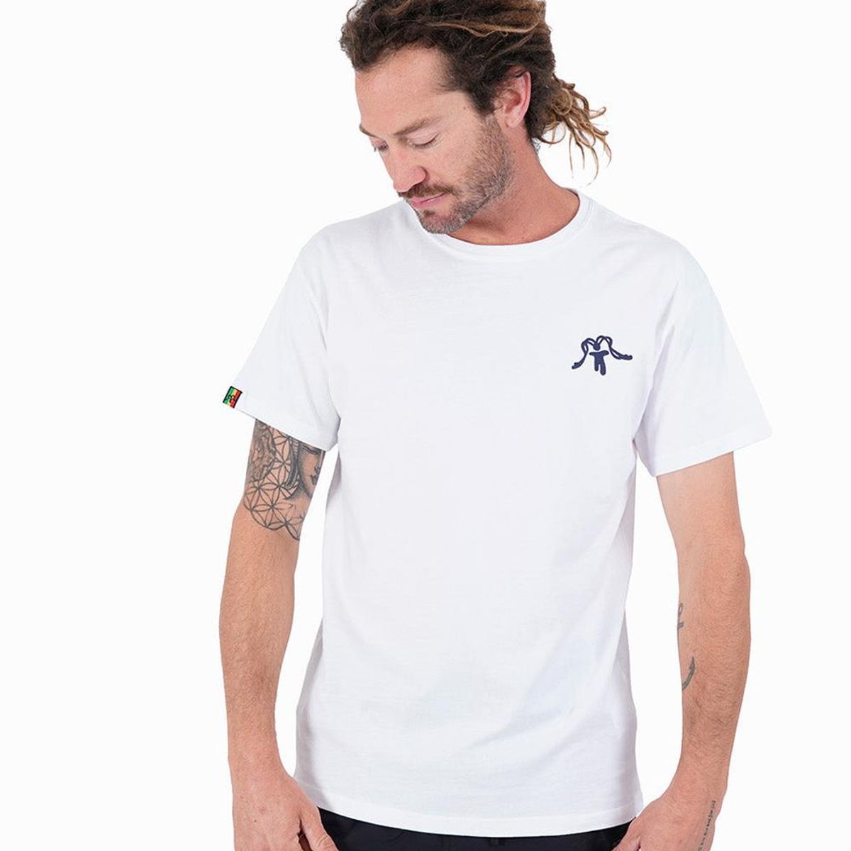 KAYA UNITE - Polera Hombre Aqua Blanca