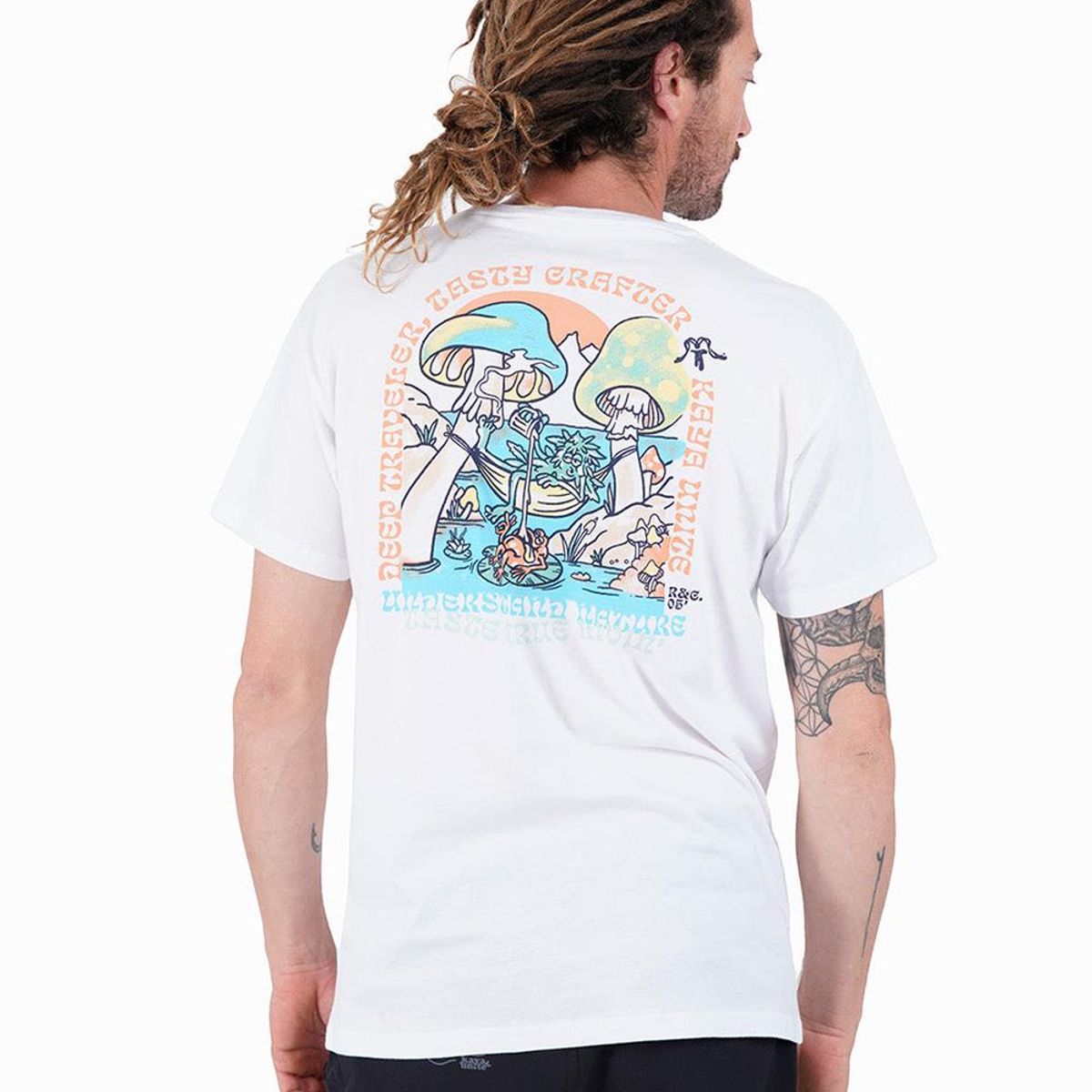 KAYA UNITE - Polera Hombre Aqua Blanca