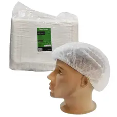 CLEANCARRIER - Cofia Gorro Clip blanco Doble Elastico - Bolsa 100 un