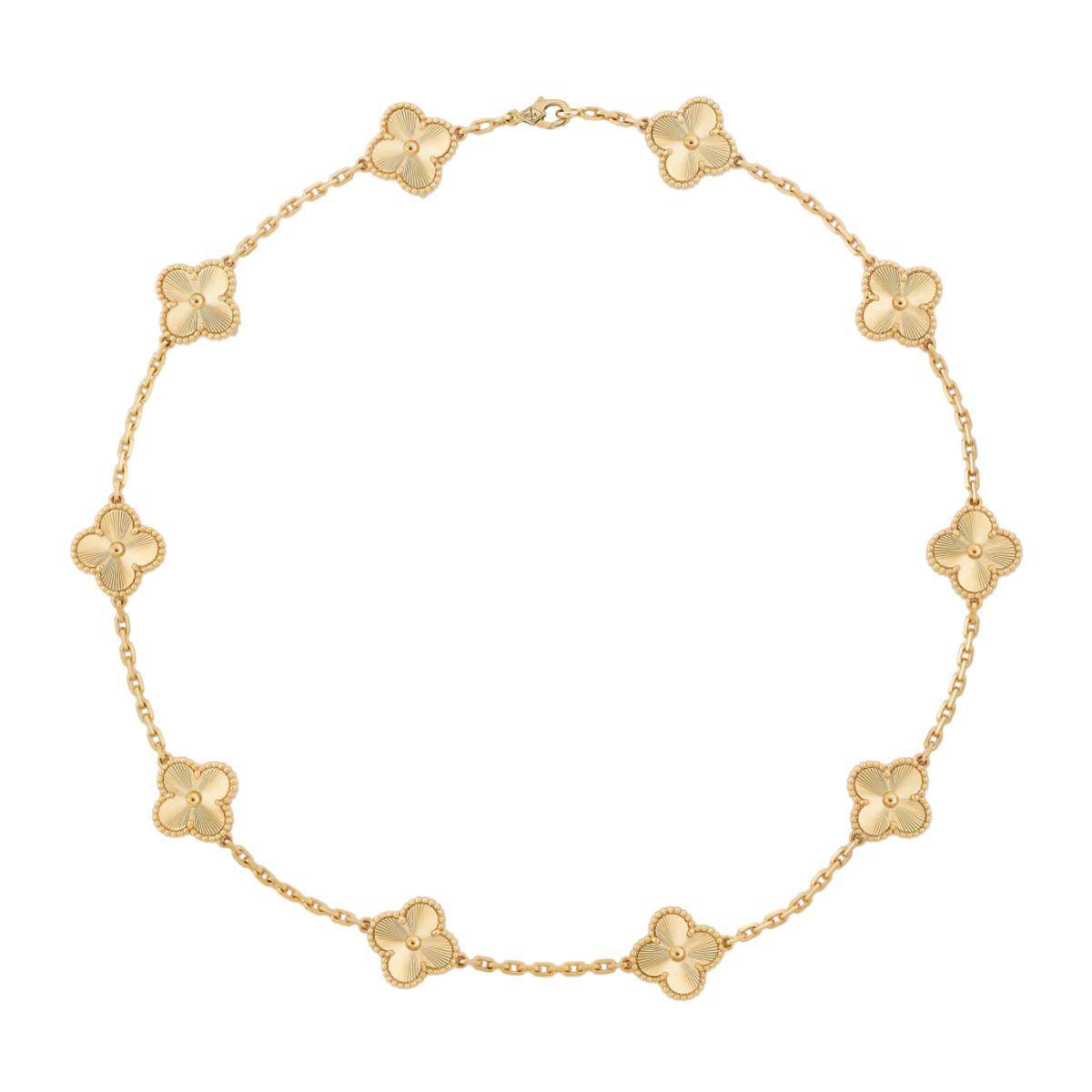 GENERICO - Collar Clovers Laser Trébol BAÑO 18K