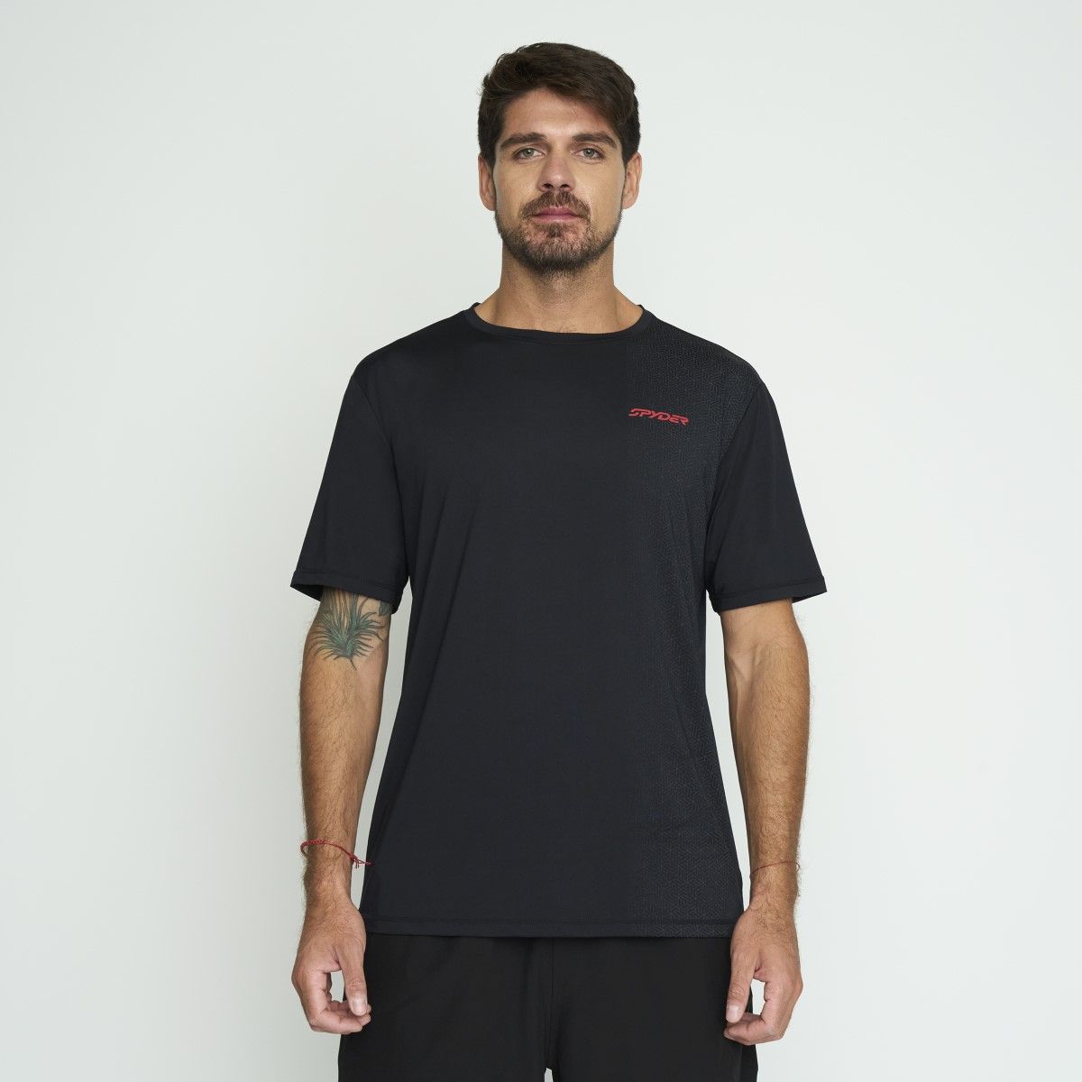SPYDER - Polera Entrenamiento Hombre Spyder Negro SYMTT02S24BK