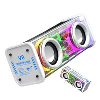 Parlante Bluetooth 5.3 Portátil V8 RGB 10w Color Blanco