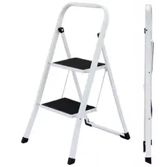 HOMECLAF - Escalera Plegable 2 Peldaños