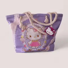 SANRIO - Hermoso bolso playero Hello Kitty con bolsillos interior