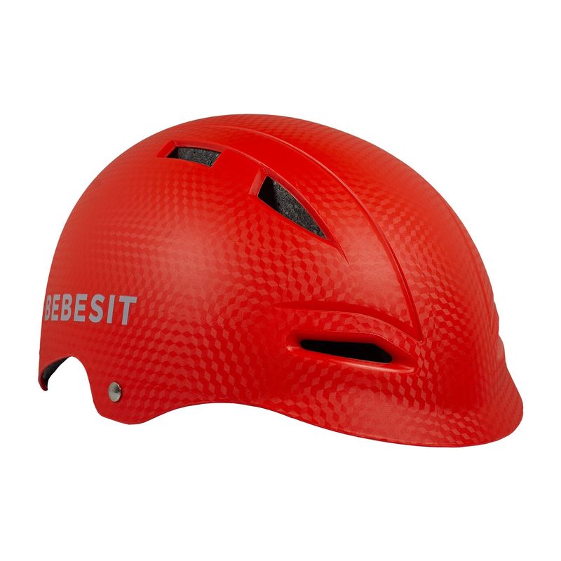 BEBESIT - Casco Bicicleta Regulable Niño Niña Rojo Bebesit