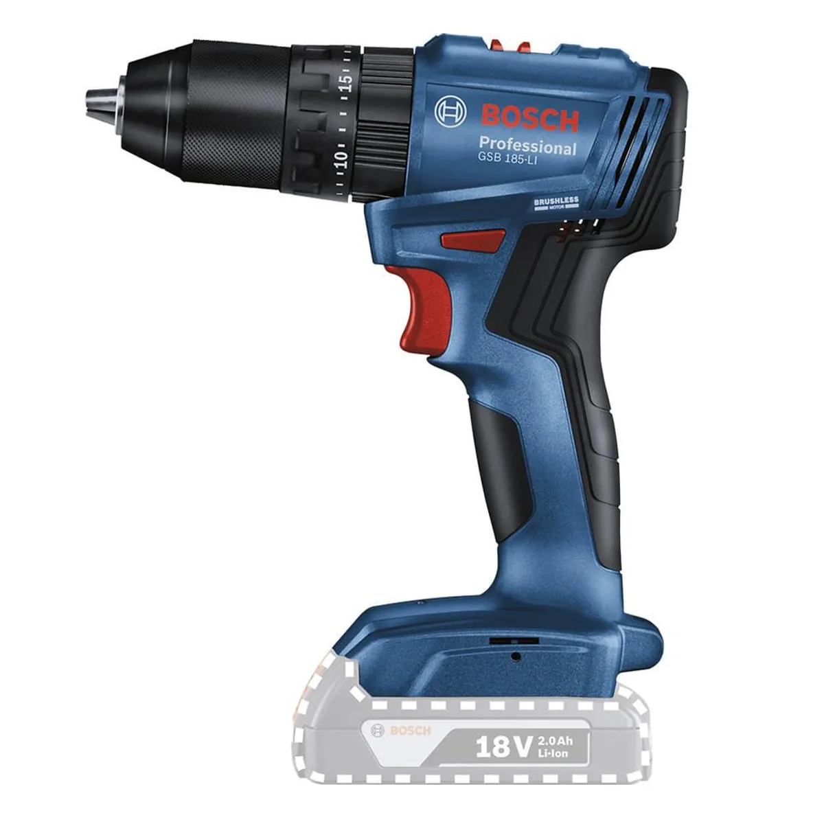 BOSCH - TALADRO PERCUTOR BOSCH GSB 185 LI 18V BRUSHLESS