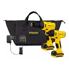 STANLEY - KIT 12V SCHI121S2-B2 TALADRO 10MM+LLAVE IMPACTO +1B+C+BOLSO
