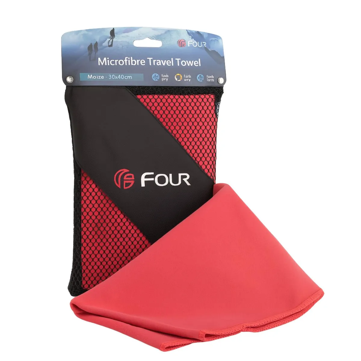 FOUR - Toalla Microfibra Suede 60x120cm - Secado Rápido - Four
